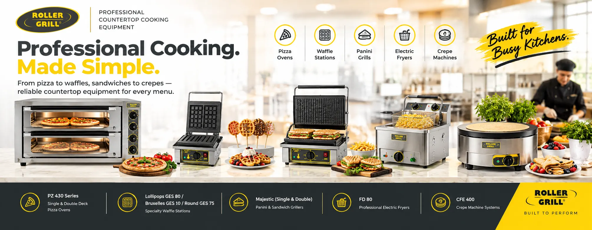Roller Griller Cooking Equipment