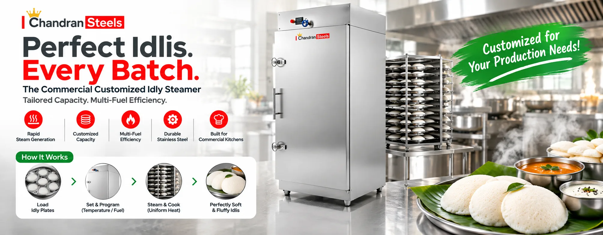 The Commercial Customized Idly Steamer
