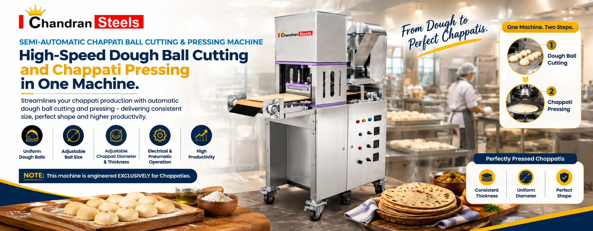 Semi-Automatic Chappati Machine